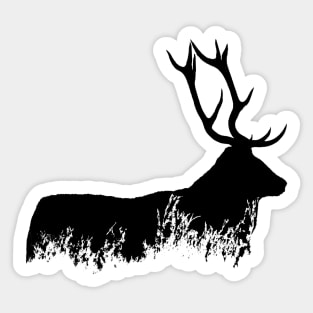 Stag Silhouette art Sticker